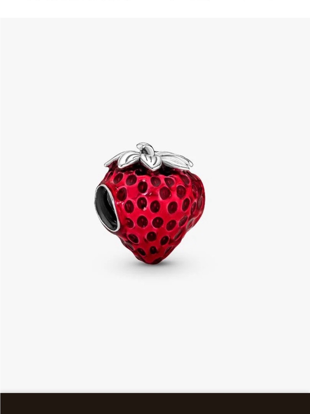 Pandora Red Strawberry Charm Bead - Women Jewelry